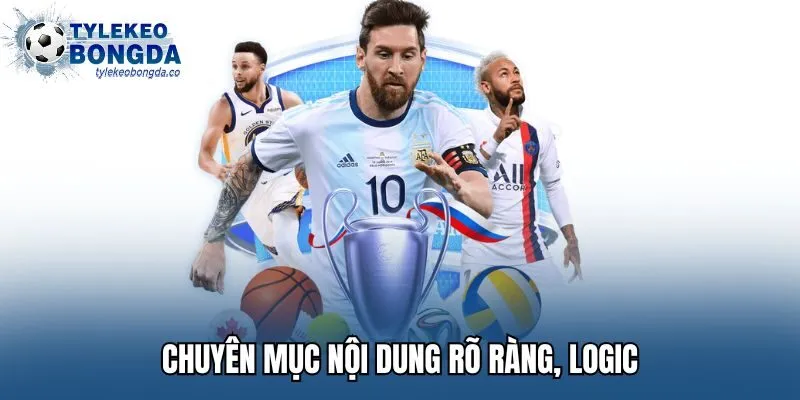 Chuyên mục nội dung rõ ràng, logic