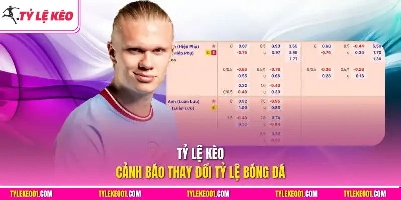 Tỷ Lệ Kèo cảnh báo thay đổi tỷ lệ bóng đá